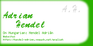 adrian hendel business card